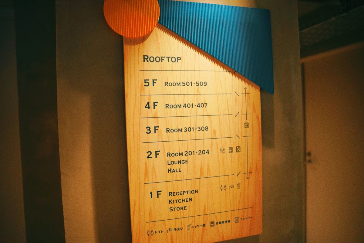 木の温もりを感じるフロアマップ