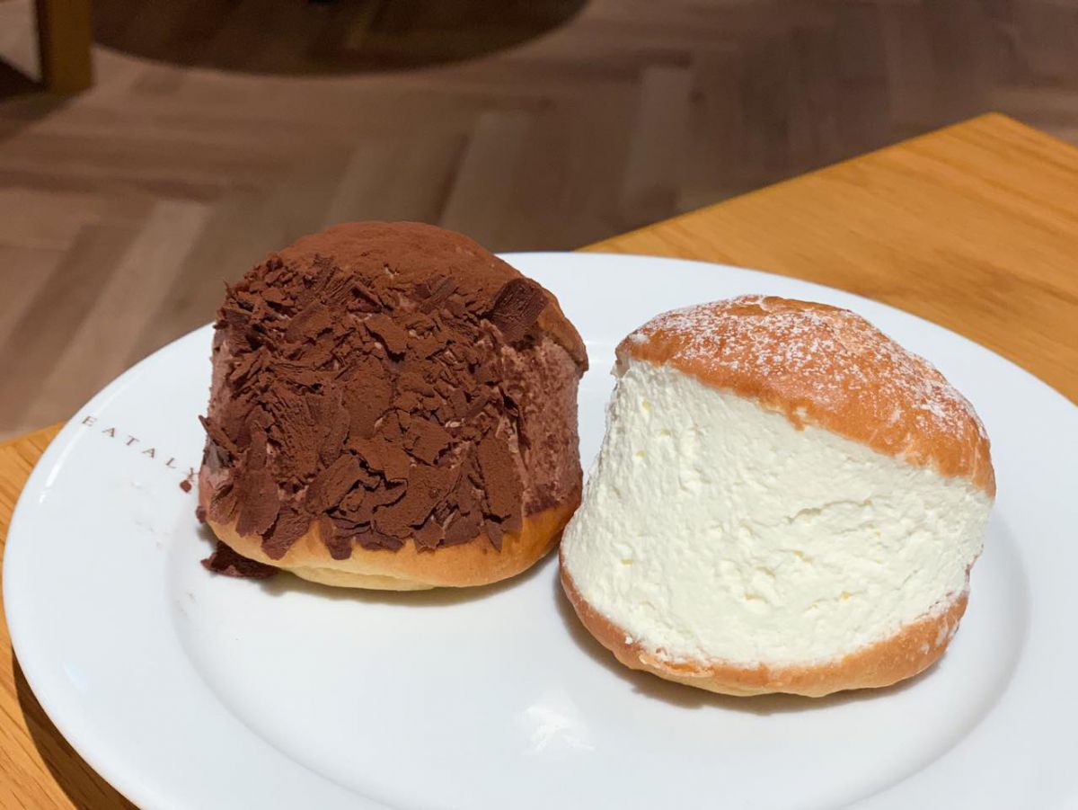 左：AL CIOCCOLATO（チョコラート）480円　右：PANNA DI MUCCA JERSEY（ジャージー牛の生クリーム）480円