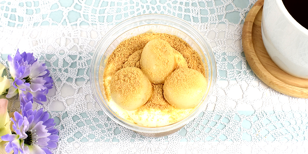 セブン－イレブン、白玉ときなこのもちっとぷりん 黒蜜入り