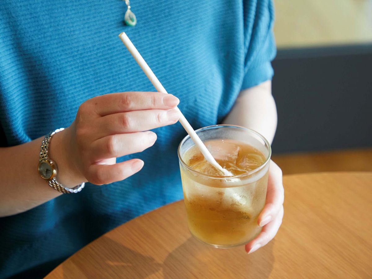 どのメニューにもあう、すっきりとした「水出しアイスティー」550円