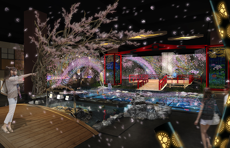 切り絵作家 酒井敦美氏による光の切り絵のショー