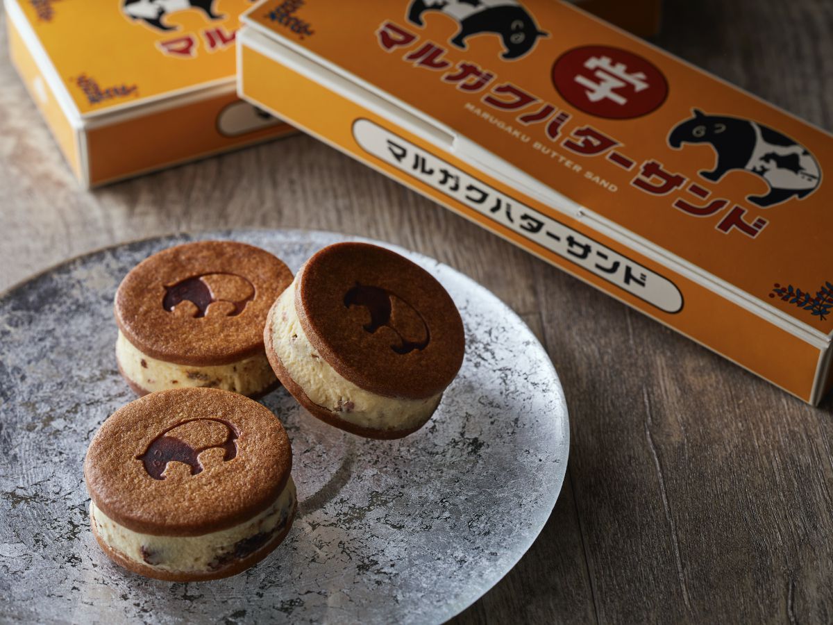 「マルガクバターサンド」310円 ※テイクアウト時は3つセット