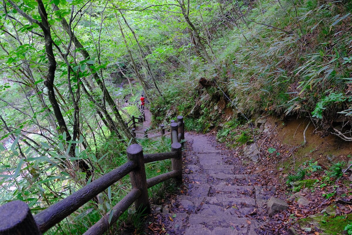 秋保大滝の滝つぼへの道中