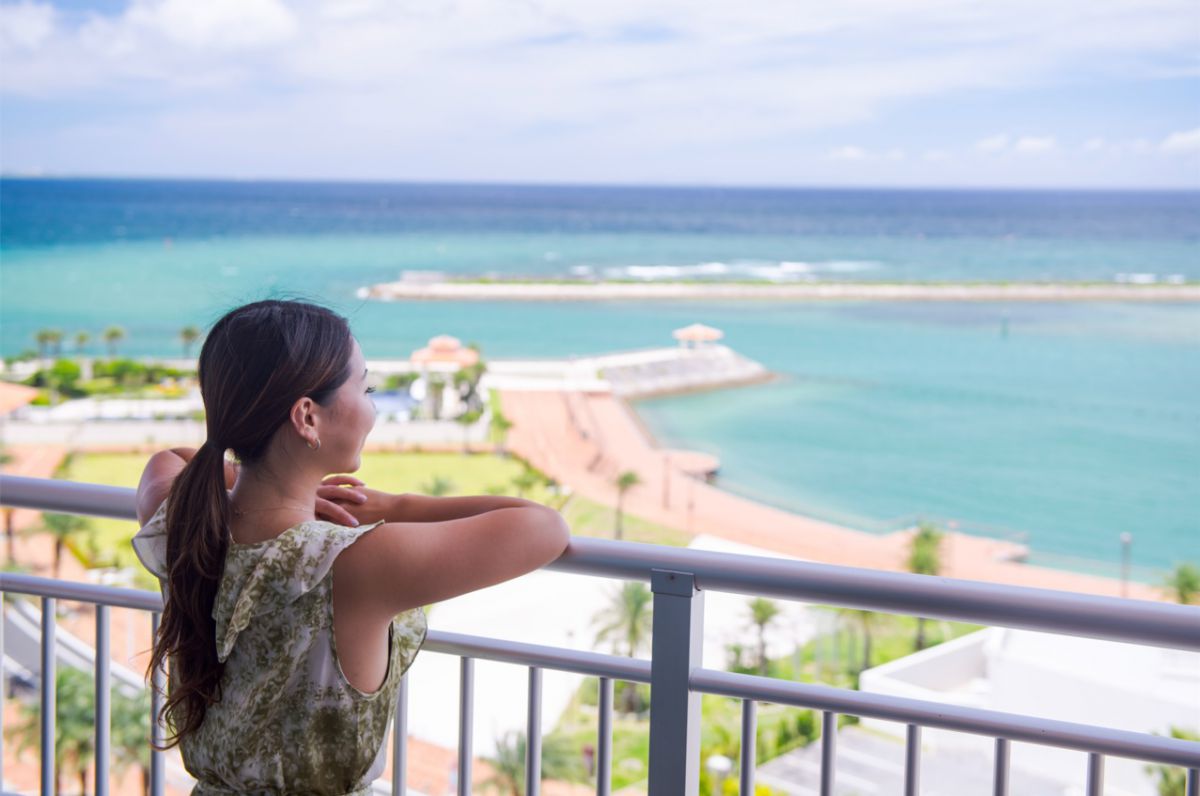 オーシャンビュールームからの眺め