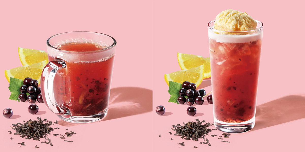 「カシス レモン ＆ アール グレイ ティー（ホット）」Tall 589円 (持ち帰り) ／600円 (店内利用)、「カシス レモン ＆ アール グレイ ティー（ティーフロート）」Tall 668円 (持ち帰り) ／680 (店内利用)※どちらもTallサイズのみ