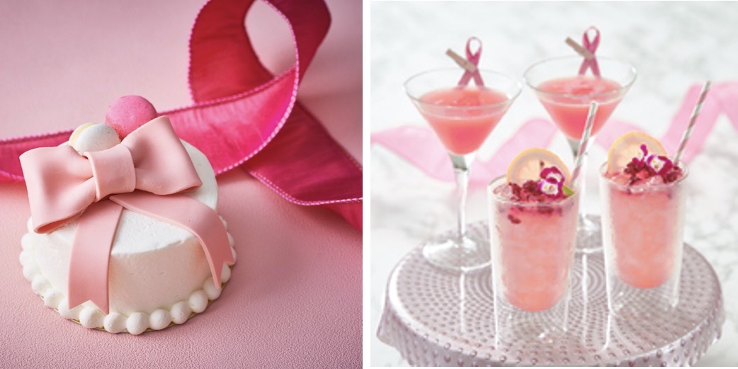 ザ ストリングス 表参道で「ピンクリボン」モチーフのフォトジェニックな限定ケーキやドリンクが登場