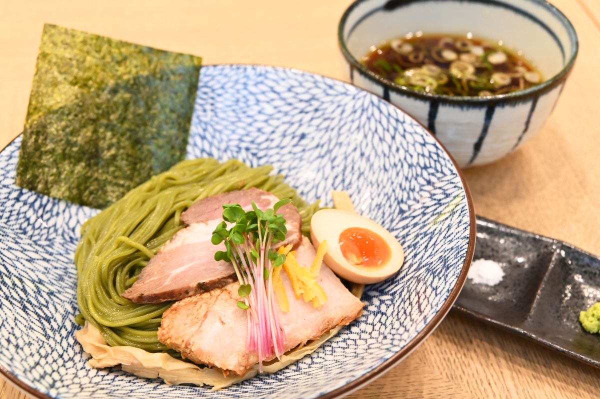 手火山鰹の極上つけそば1200円