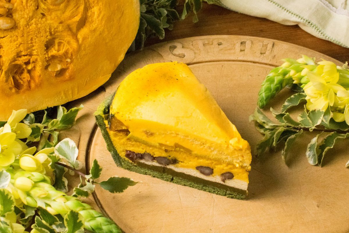 仕上げには北海道産のかぼちゃパウダーを使用