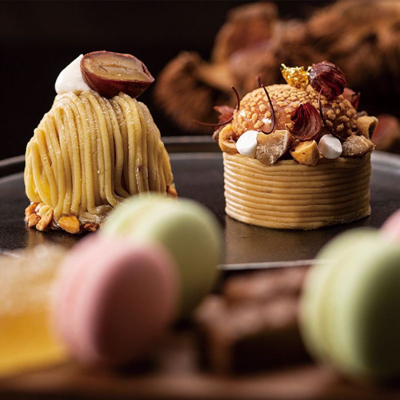 左「和栗のモンブラン」、右「新作モンブラン」