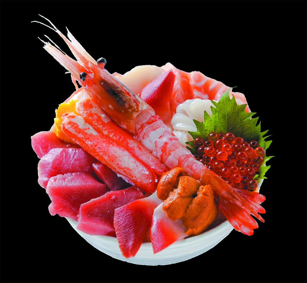 「満足丼(並)2,950円」はなんでも載ってて豪華。お店の人気No.1だそう