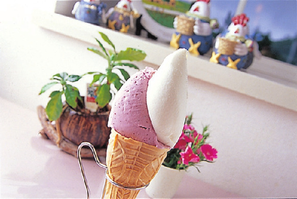 味のバリエーションは常時20種ほど。どれも優しいミルクの味がします