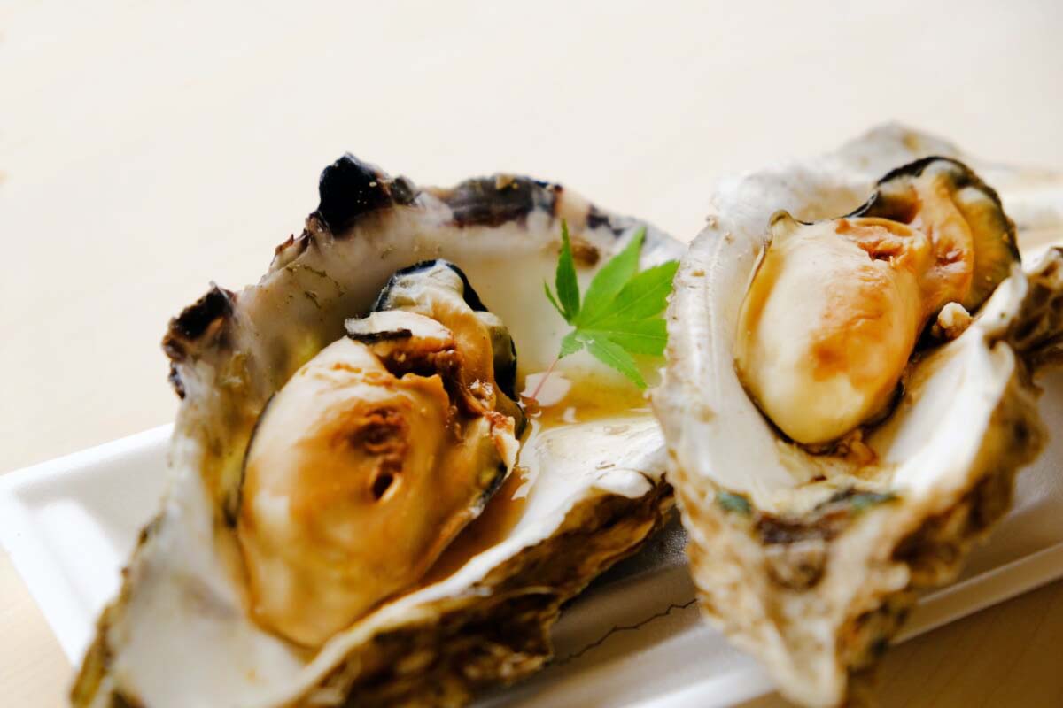 牡蠣の浜焼き400円（※今後の提供は未定）