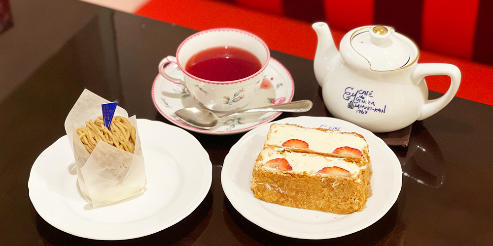 本格モンブランとクリームたっぷりのミルフィーユ!「銀座みゆき館 銀座本店」で優雅なティータイムを