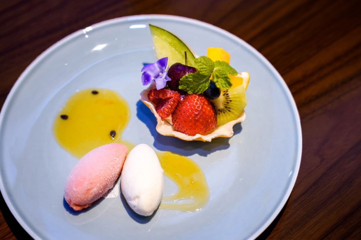 「フルーツのバスケット」。コーヒーor紅茶付き