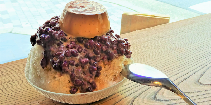 「プリンあずきミルクかき氷」1155円
