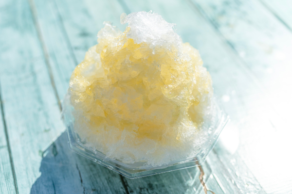 日光天然氷のかき氷 クラウンメロン600円(夏季限定)