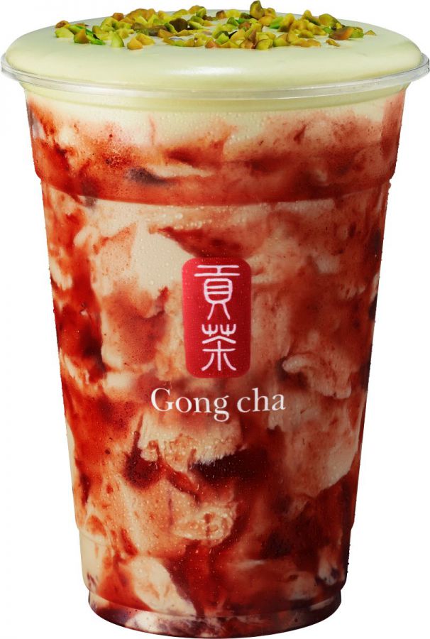 「ピスタチオ＆ストロベリーブラックミルクティー」