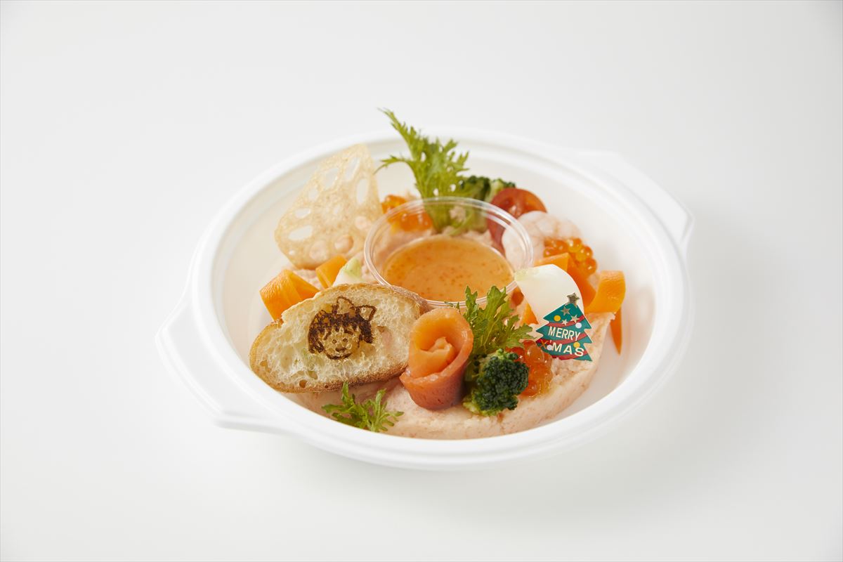 「野口さん大好き たらことイクラのタラモサラダ ―まる子のクルトンを添えて―」800円