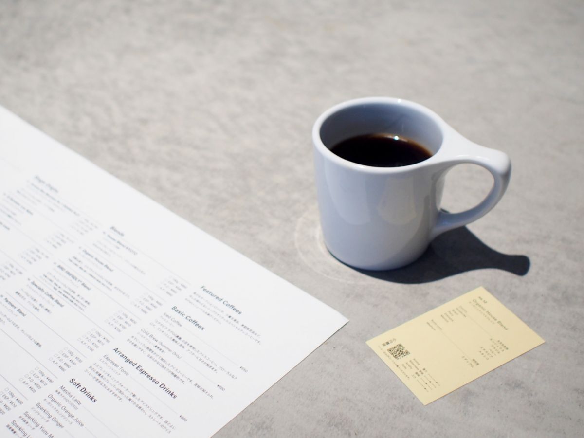 「オーガニックハウスブレンド」1060円（リザーブ顧客メニュー：コーヒー豆（オーガニックハウスブレンド）料660円/100g＋バリスタ抽出料400円）※抽出方法などによって金額が異なります