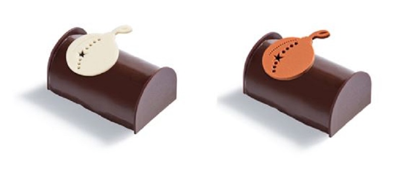 【ラ・メゾン・デュ・ショコラ】写真左より「ビュッシュ ドゥ ノエル カラカス ミニサイズ」、「ビュッシュ ドゥ ノエル プラリネ　ミニサイズ」各1080円