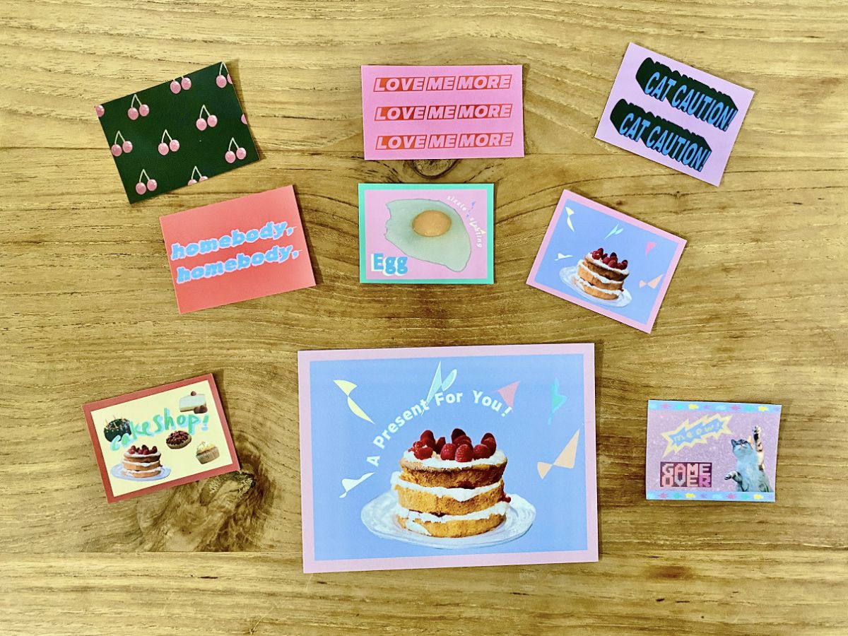 ステッカーシールも作家さんのデザイン。1枚1000ウォン～