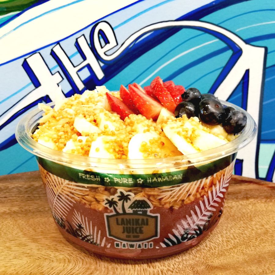 「アサイ・エクストラヴァガンザ」ケイキ：$5.50、ミディアム：$9.75、ラージ：$11.75