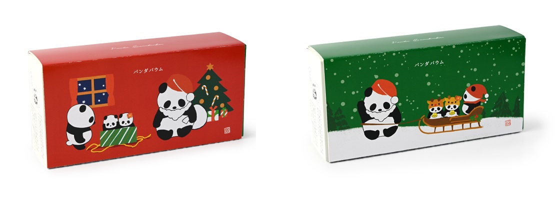 「クリスマスのパンダバウム（3個入り）」赤（左）・緑（右）各1674円　※販売期間：12月下旬頃まで