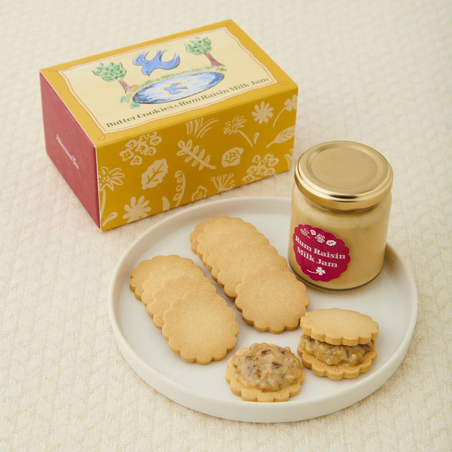 「バタークッキー（12個）&ラムレーズンミルクジャム（150g）」1400円