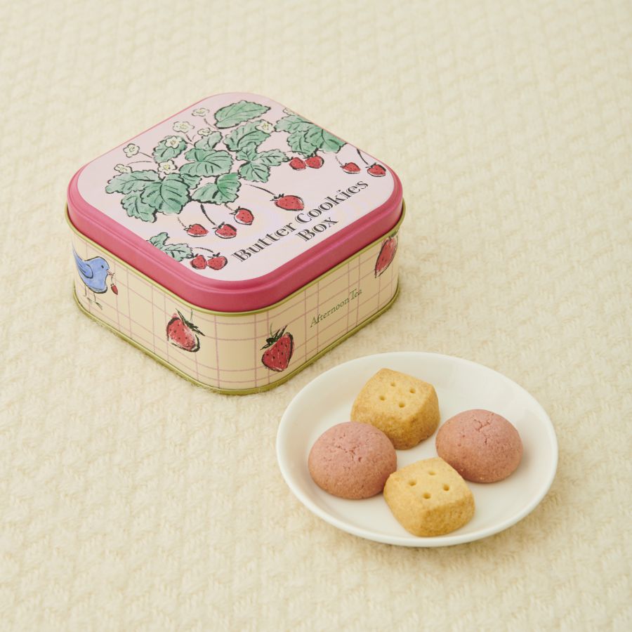 「2種のバタークッキーボックス」各11個入り 1600円 