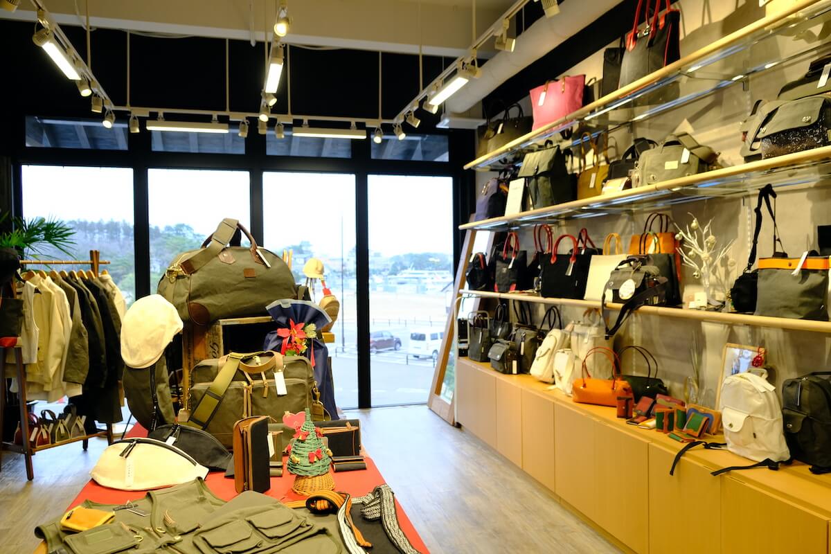 日乃本帆布の店内