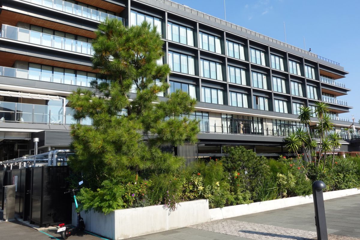 「横浜ハンマーヘッド」の専用ポートへ