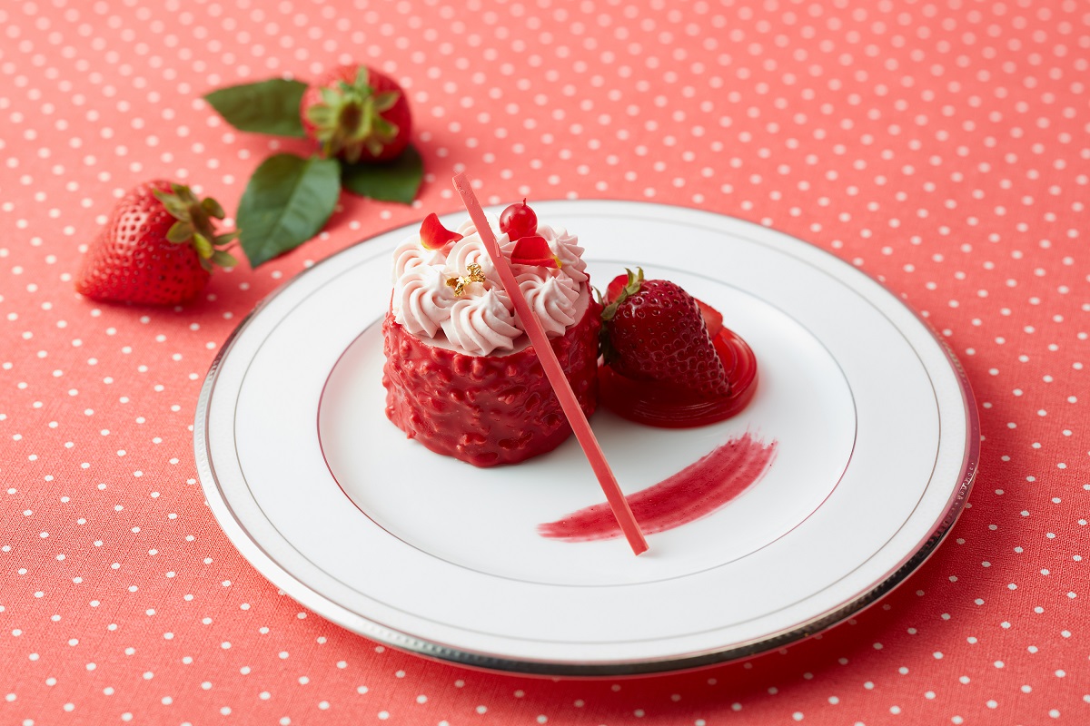 上段:インスピレーションフレーズのムース ローズ風味