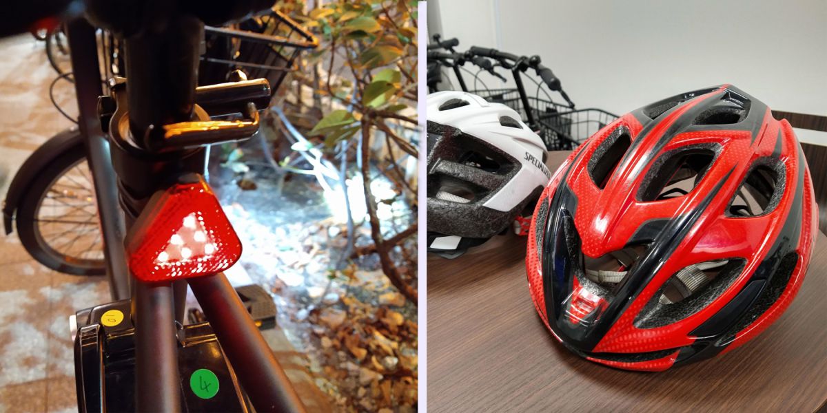 前後のライトはもちろ