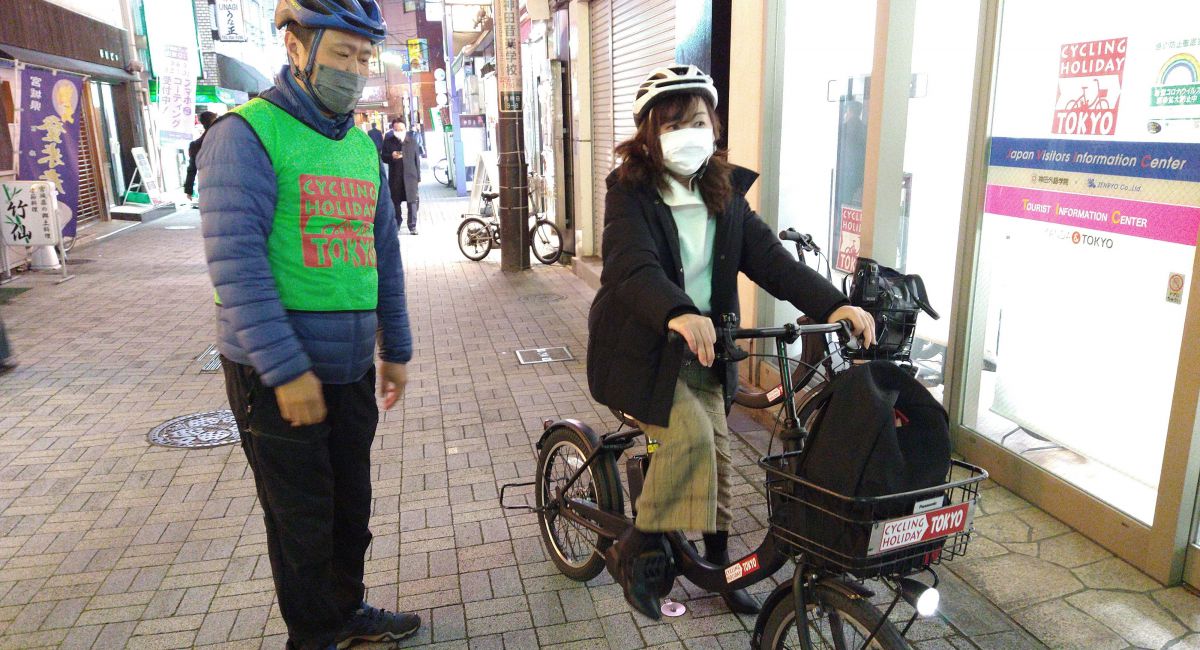 電動だから漕ぎが軽い！スタート前にサドル合わせや操作説明もあり！