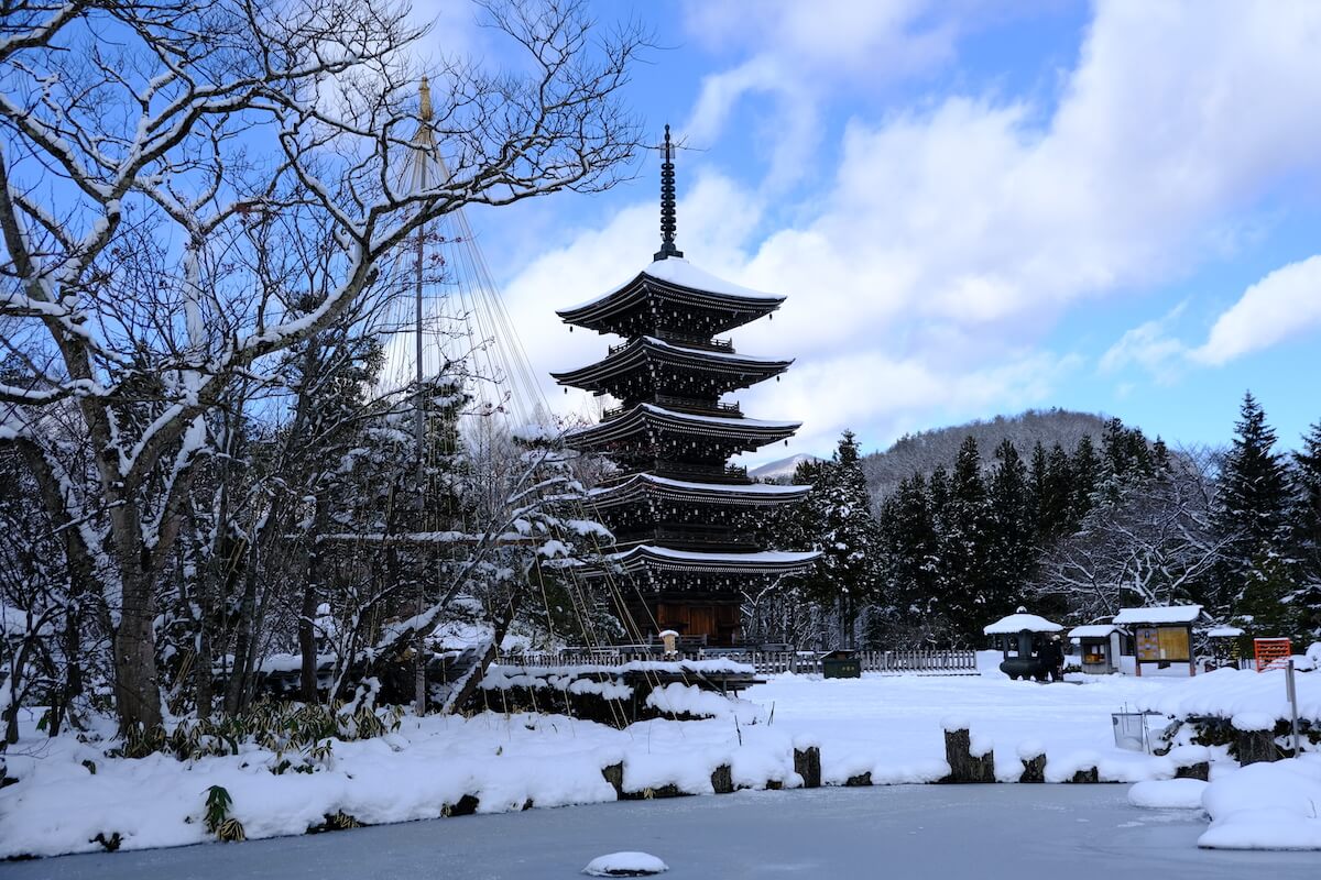 五重塔や日本庭園も
