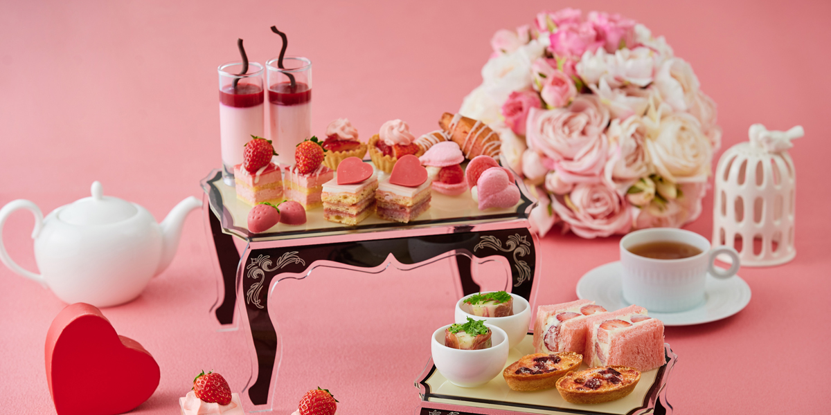 【ザ ストリングス 表参道】完熟いちごを贅沢に使った「ストロベリー アフタヌーンティー」を開催!ピンク×ハートのフォトジェニックでキュンとする、いちごスイーツ尽くし♪