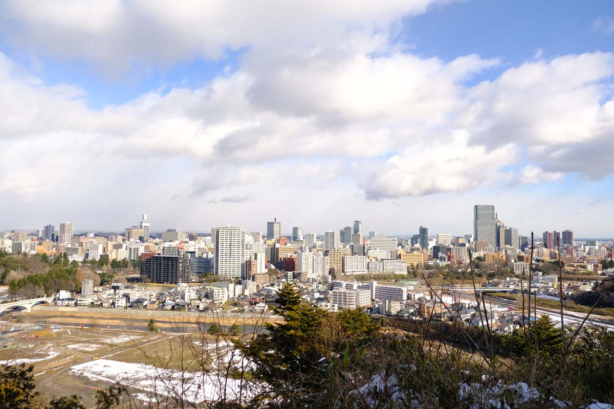 仙台市街を一望できる