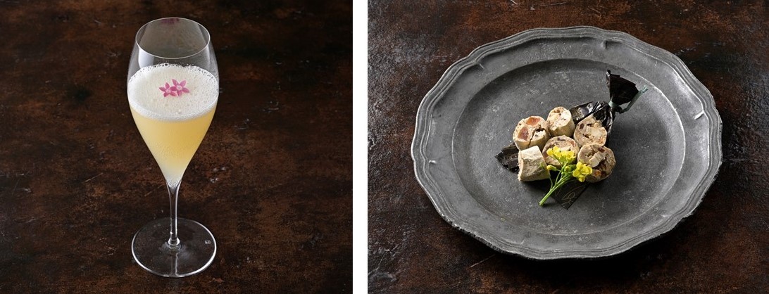 画像左) 【イートイン】「シャンパーニュと本みりん」1980円、画像右）「江戸味噌と金胡麻のチョコレートサラミ」1430円※日本橋三越本店限定