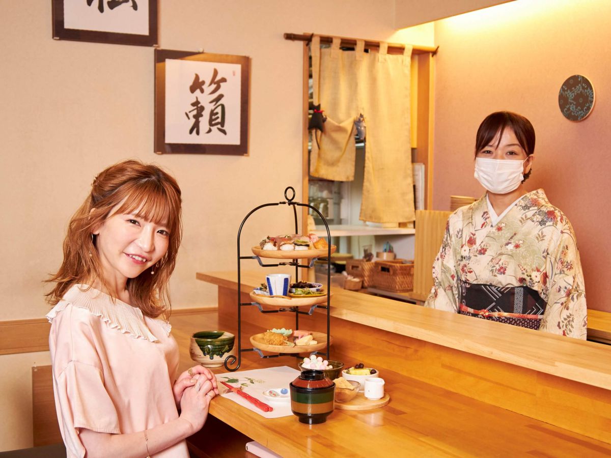 代表の菊地美緒さんとパチリ♪茶道の講師やソムリエとしても活躍するとってもマルチな方なんです