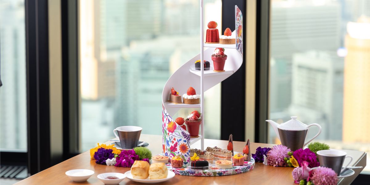 【コンラッド大阪】ストロベリーアフタヌーンティー「フルール・ティータイム」で旬のイチゴと花の香りを楽しもう