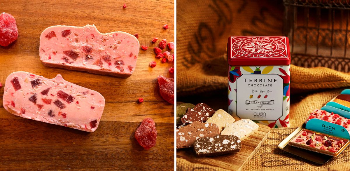 （写真左）「ベリーベリー」1個 200円、（写真右）「QUON缶」3380円