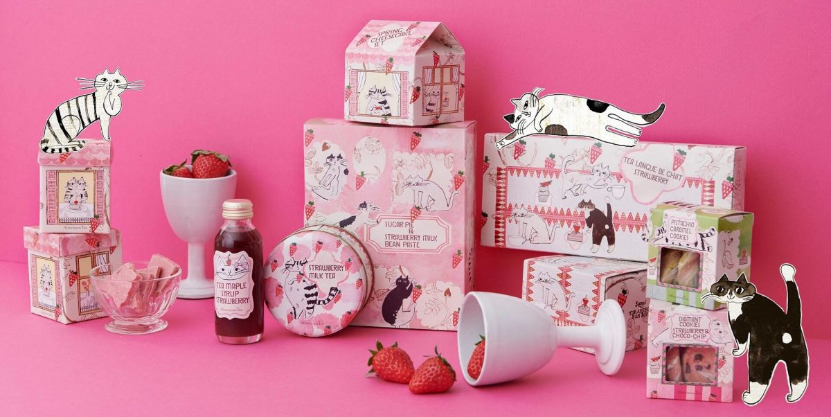 「Afternoon Tea」春限定イチゴづくしの紅茶とスイーツ発売！おうち時間が楽しくなる春ギフト