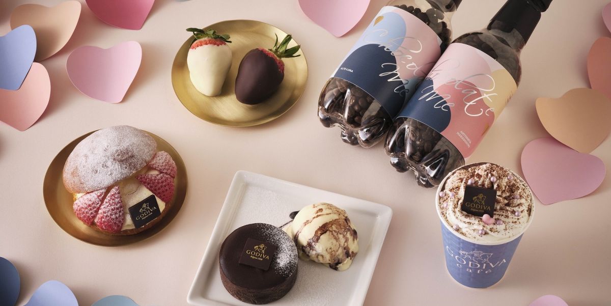 「ゴディバカフェ」でバレンタイン限定スイーツやドリンクが新発売