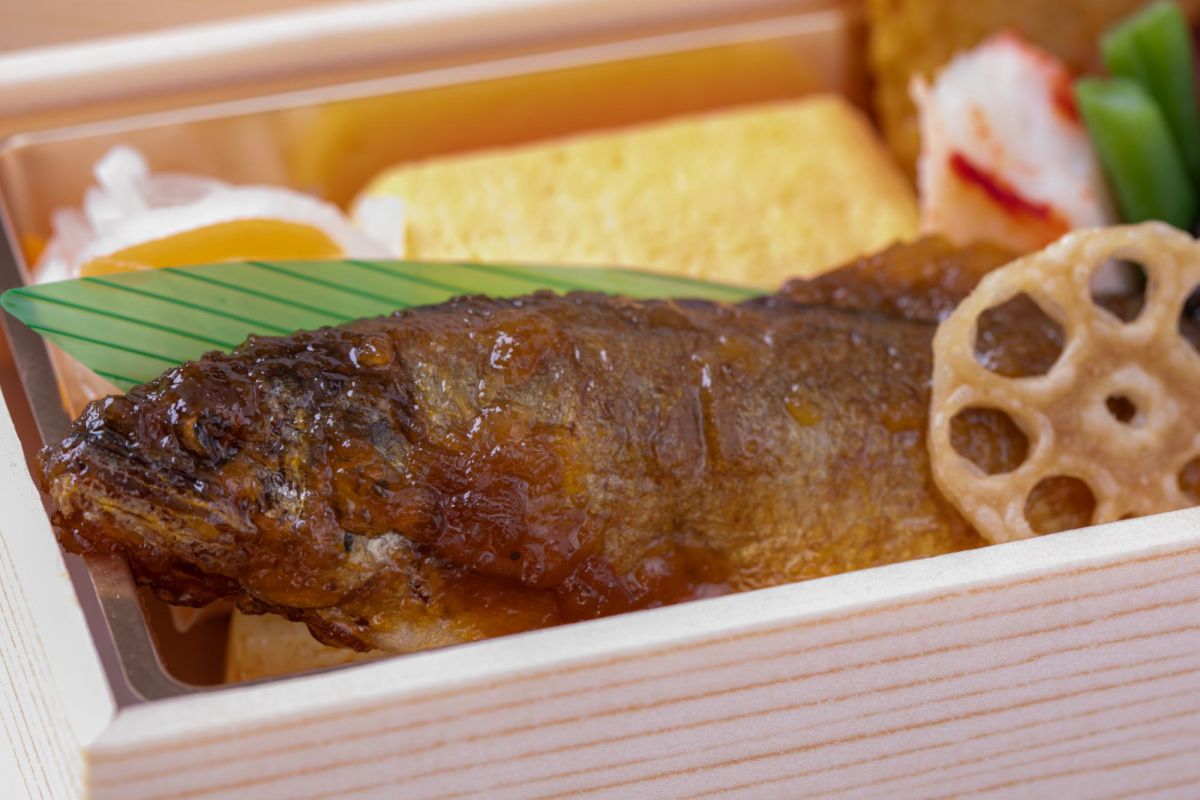 鮎揚げ煮アップ