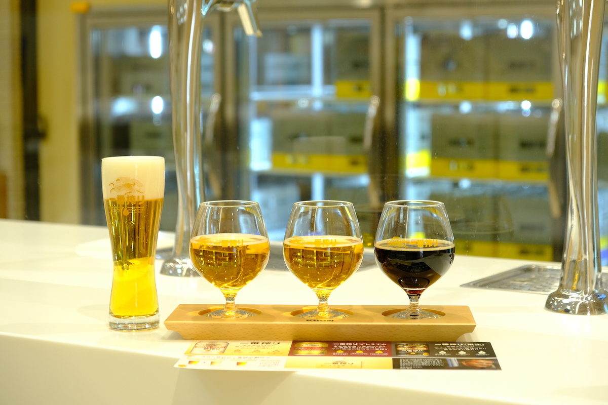 テイスティングでは4種類の飲み比べができる