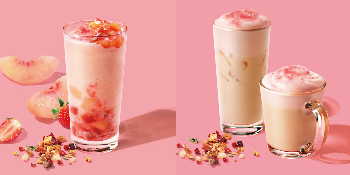 【スタバ新作】“いちご×白桃”のお茶フラペチーノって!?「ピーチ トランクイリティ ティー フラペチーノ®」が2月15日（火）から、東京都内2店舗で販売スタート！
