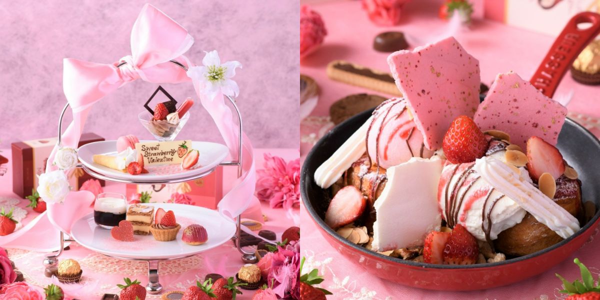 「アニヴェルセルカフェ みなとみらい横浜」でイチゴとチョコの限定スイーツやアフタヌーンティーが楽しめるフェア開催！