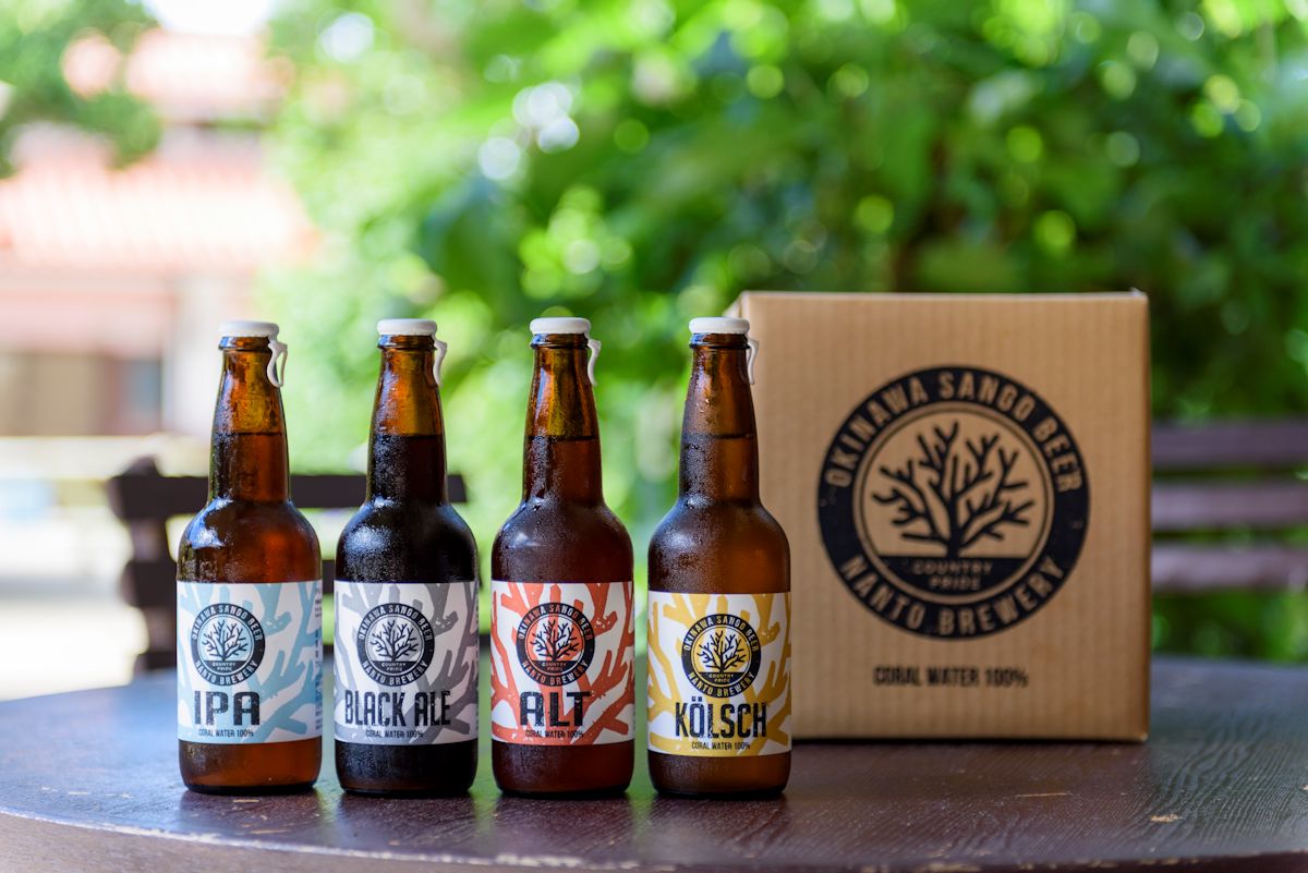 飲み比べも楽しいOKIWA SANGO BEER