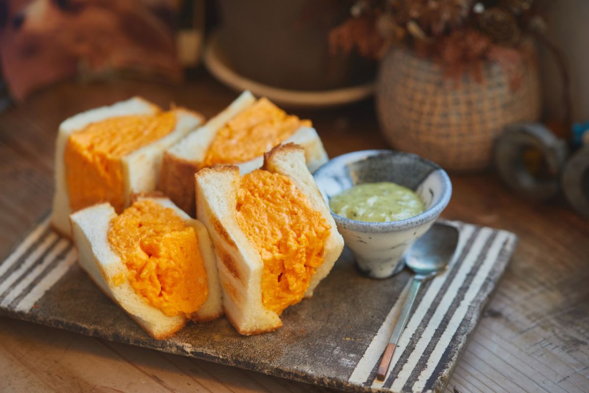 ワサビマヨの玉子サンド 1100円（ドリンク付き） 