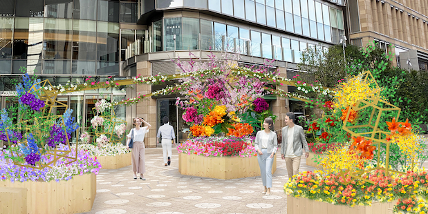 東京ミッドタウン日比谷で「HIBIYA BLOSSOM 2022」開催！花に癒やされるガーデン空間が出現！